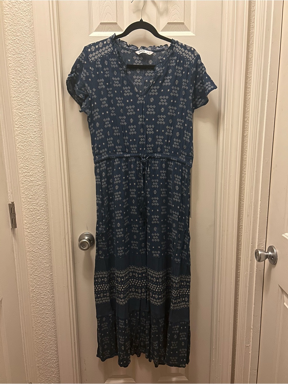 Sonoma Blue Floral-Print Maxi Dress